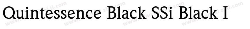 Quintessence Black SSi Black Italic字体转换